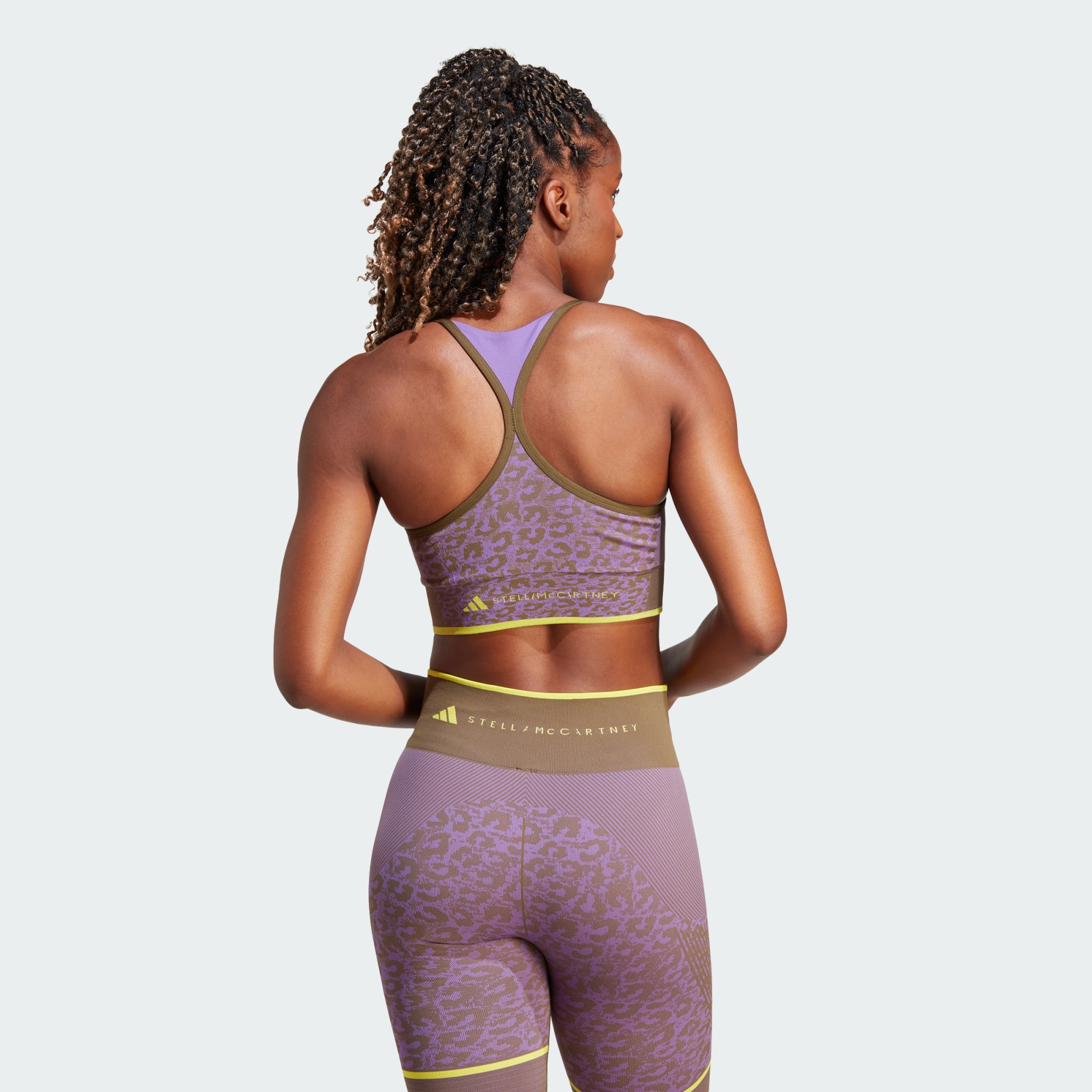 ADIDAS by Stella McCartney Womens TrueStrength Seamless Medium-Support Yoga Sports Bra - Pink - X-Sma