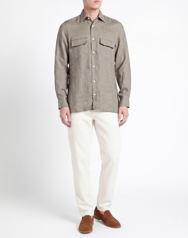 Man Shirt Grey Size M Linen