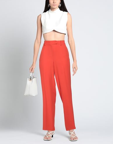 Olla Parég Woman Pants Coral Size 6 Polyester, Elastane