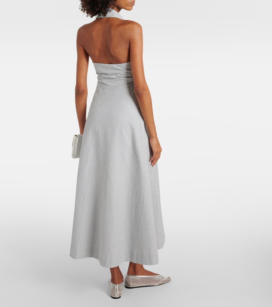 Veronica Beard Mackey striped cotton maxi dress