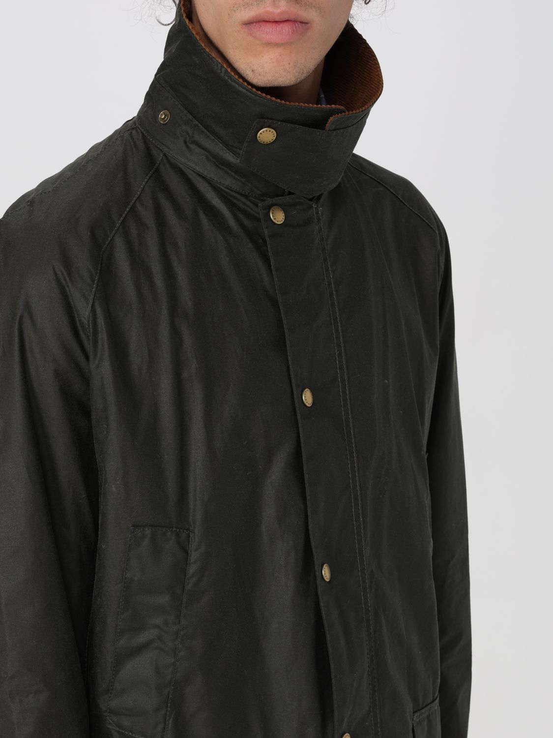 Coat Men color Green