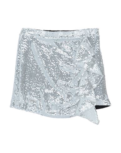 Kid Girl Kids' skirt Silver Size 13 Polyester, Metallic fiber, Elastane