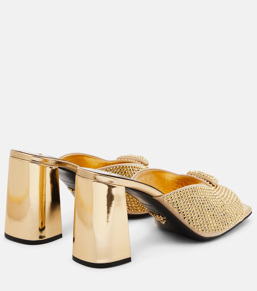 Crystal-embellished mules