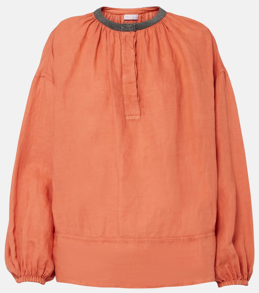 Monili linen and cotton top