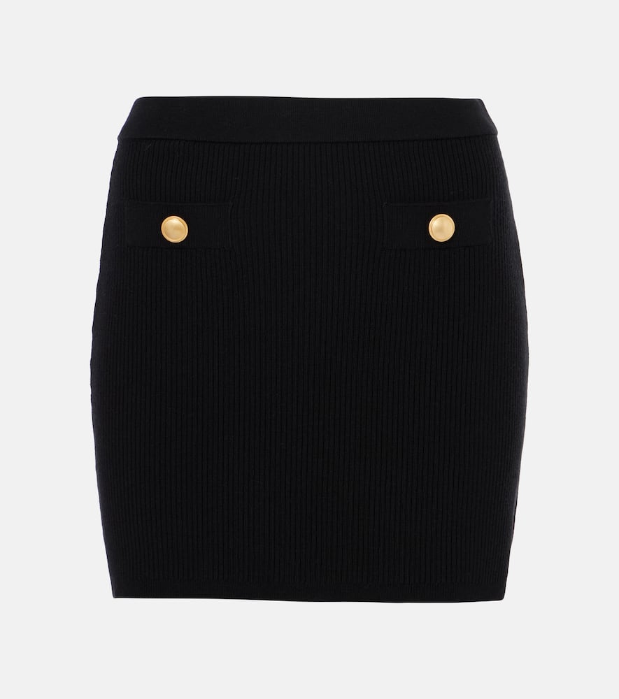 Wool and cashmere miniskirt