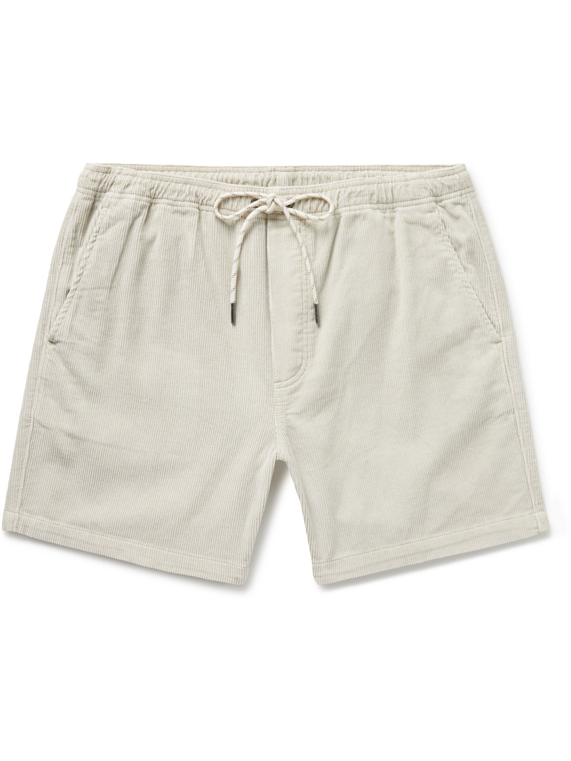 Straight-Leg Organic Cotton-Blend Corduroy Drawstring Shorts