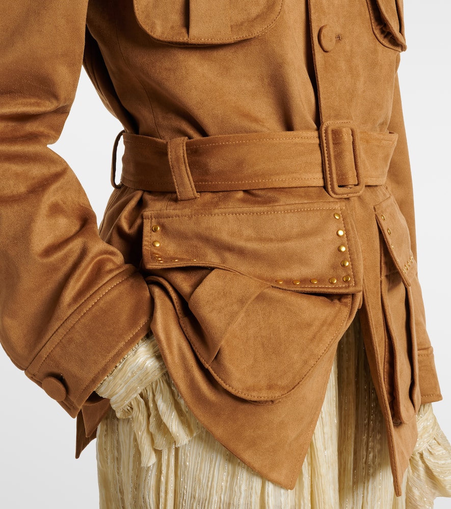 Studded belted field jacket