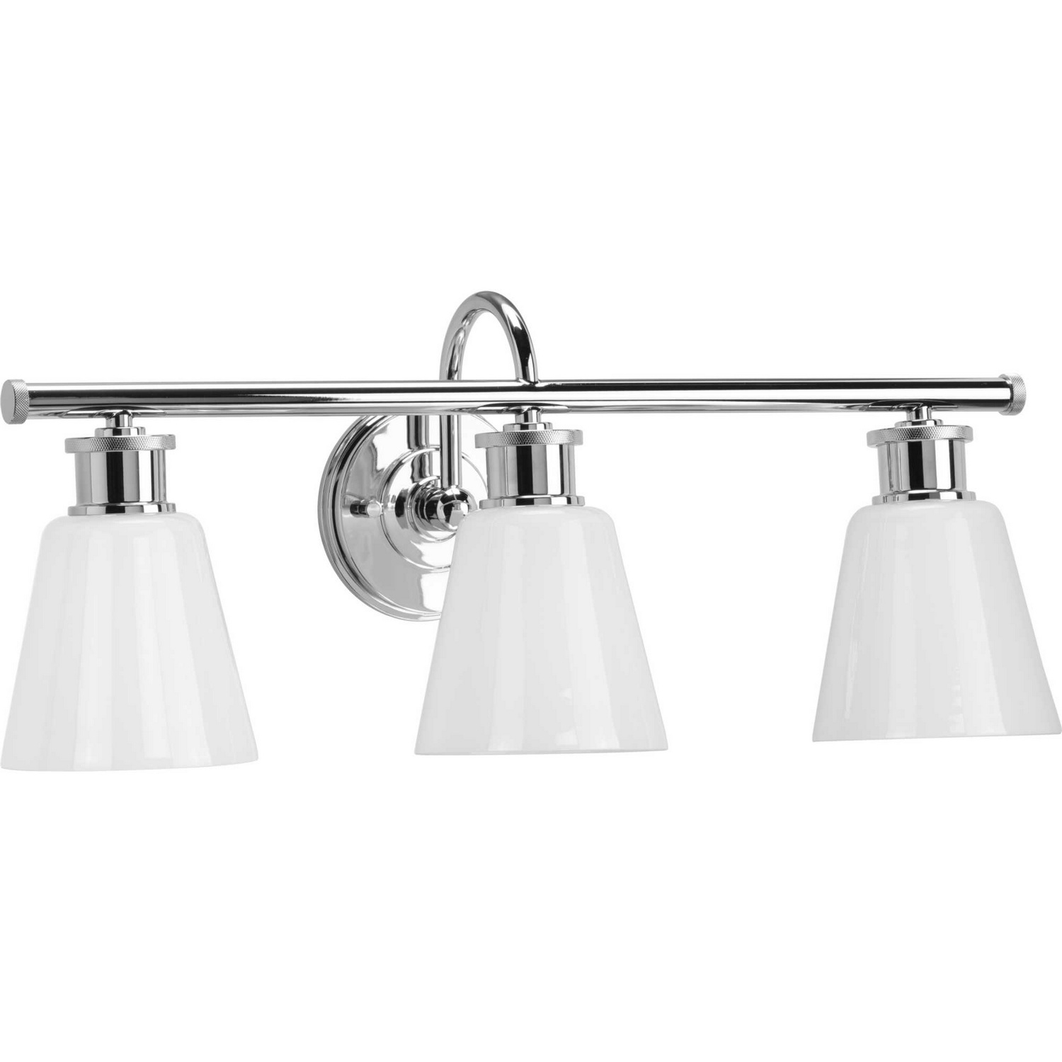 Polished Chrome Three Light Bath Bracket from the Ashford Collection
