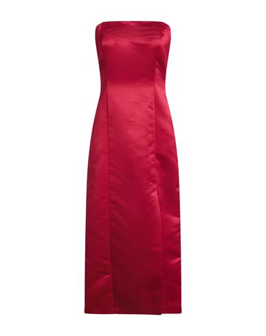 Woman Midi dress Burgundy Size 2 Polyester