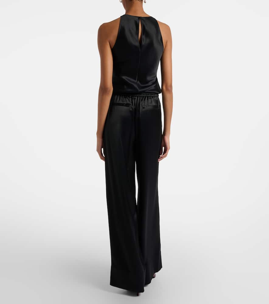 Dijon satin wide-leg pants