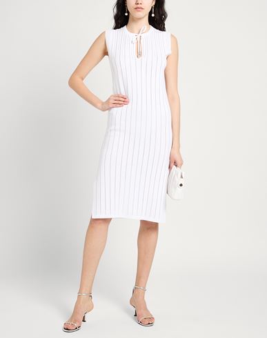 Peserico Woman Midi dress White Size 2 Cotton