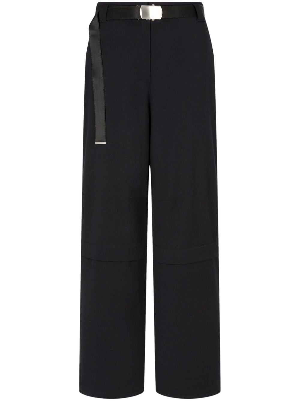 Wool belted trousers - Black