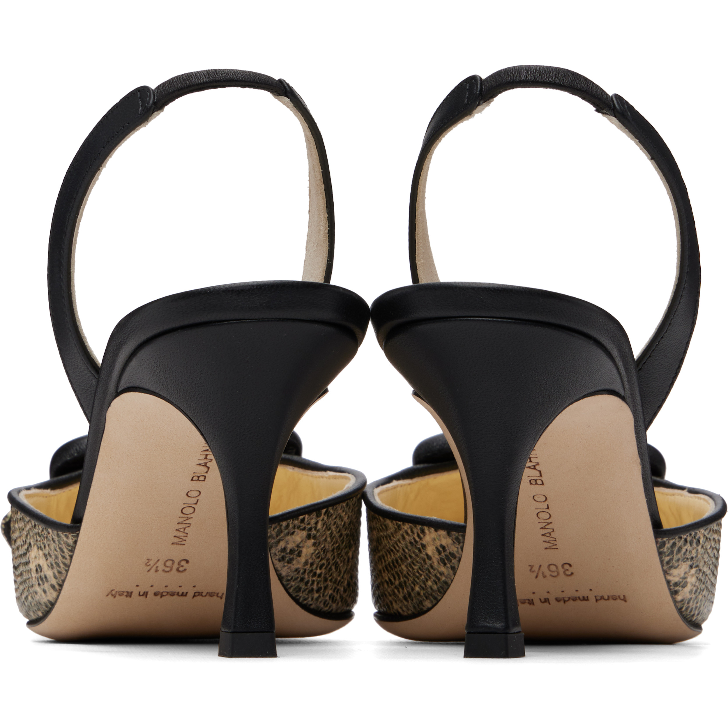 Beige & Black Mayslibi Heels