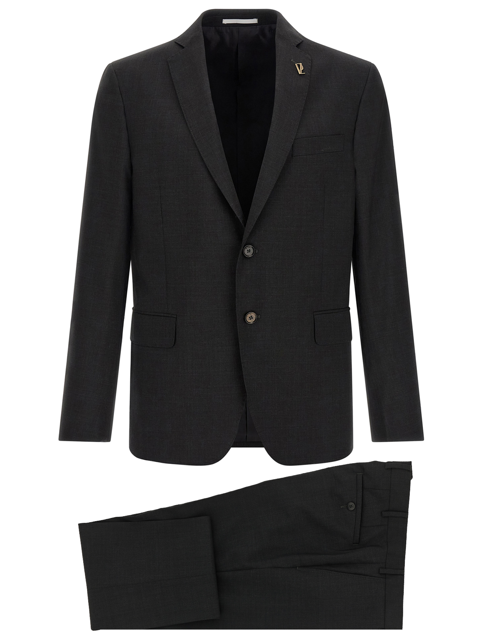 Wool Two-Piece Suit — Gray