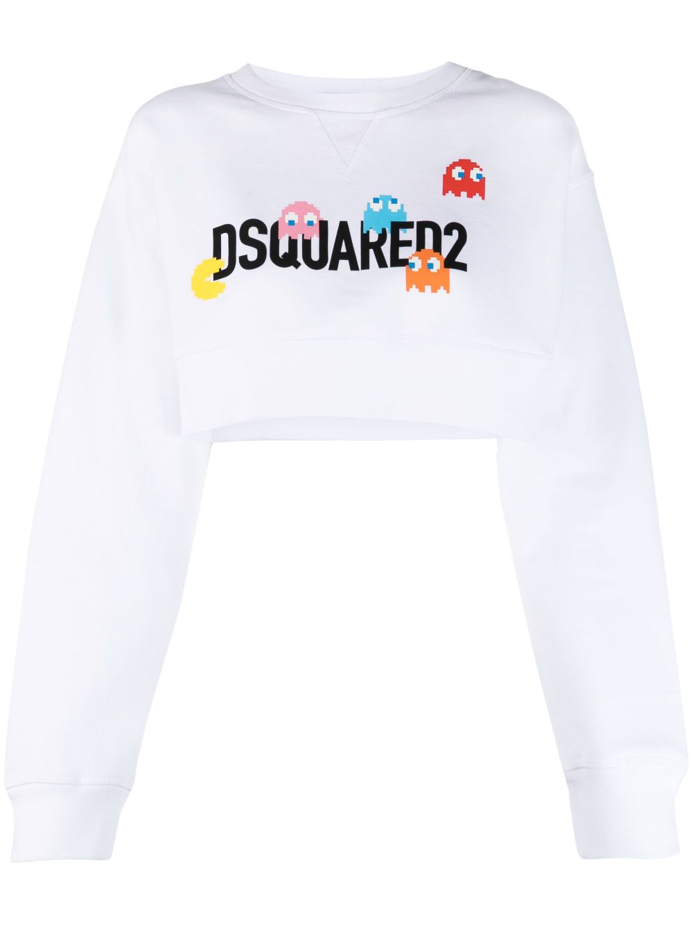 Logo-print cropped sweartshirt - Black