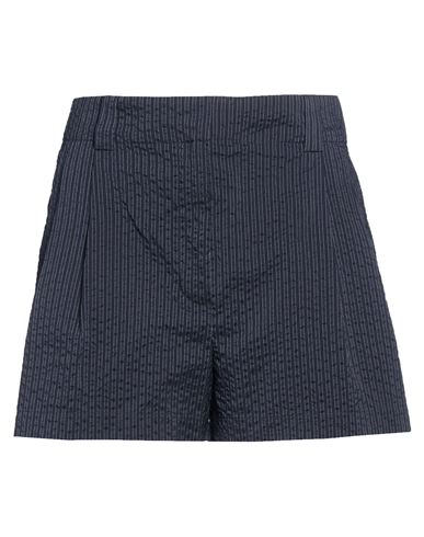 Maison Kitsuné Woman Shorts & Bermuda Shorts Midnight blue Size 4 Polyester, Cotton