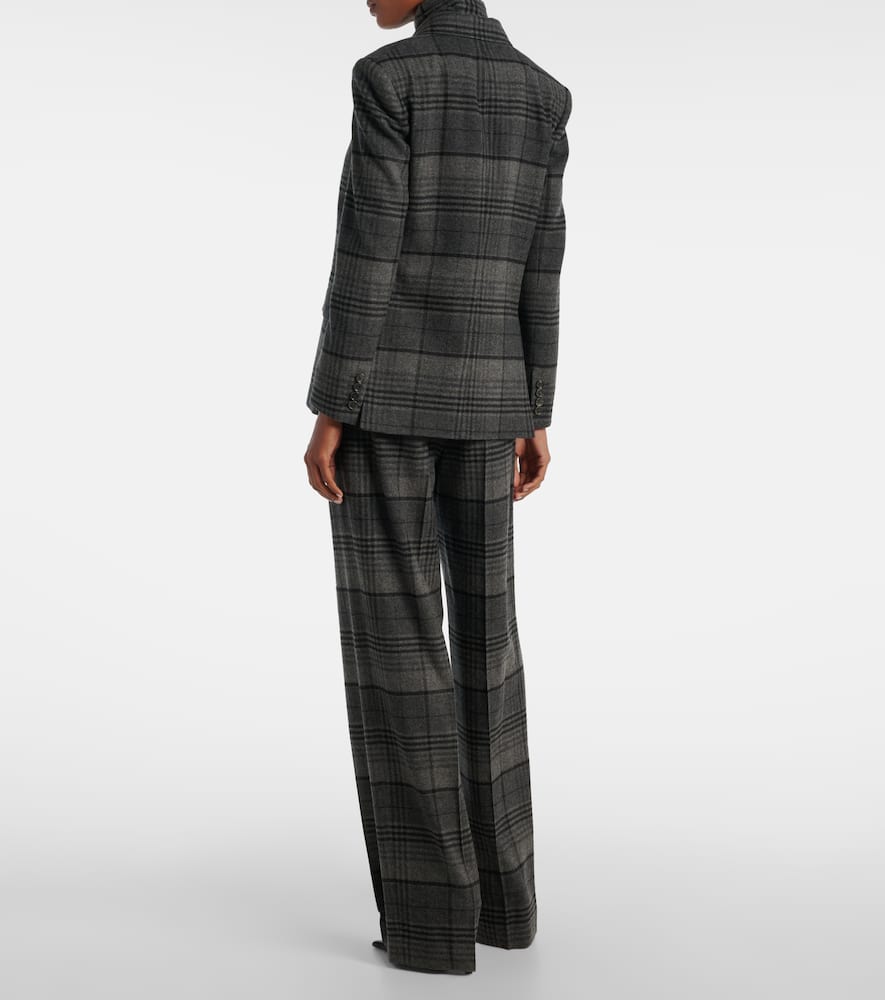 Kent checked double-breasted wool jacket