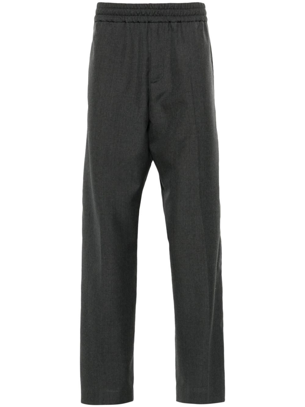Mid-rise straight-leg trousers - Grey
