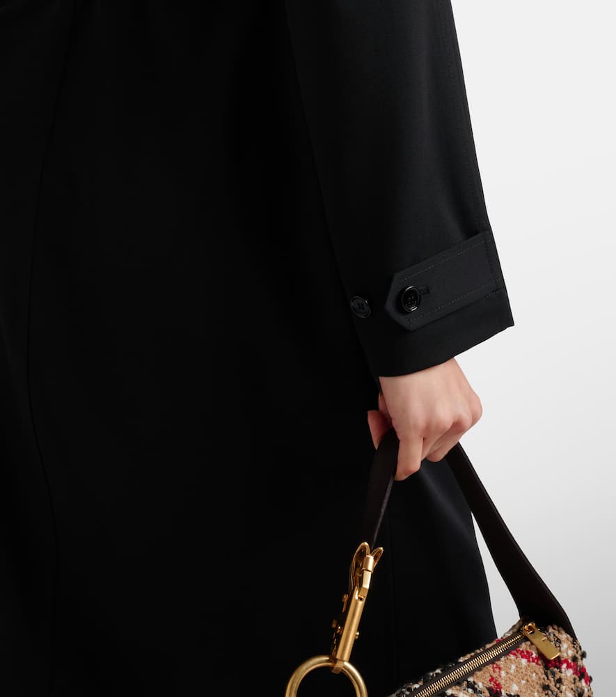 Belted wool wrap dress