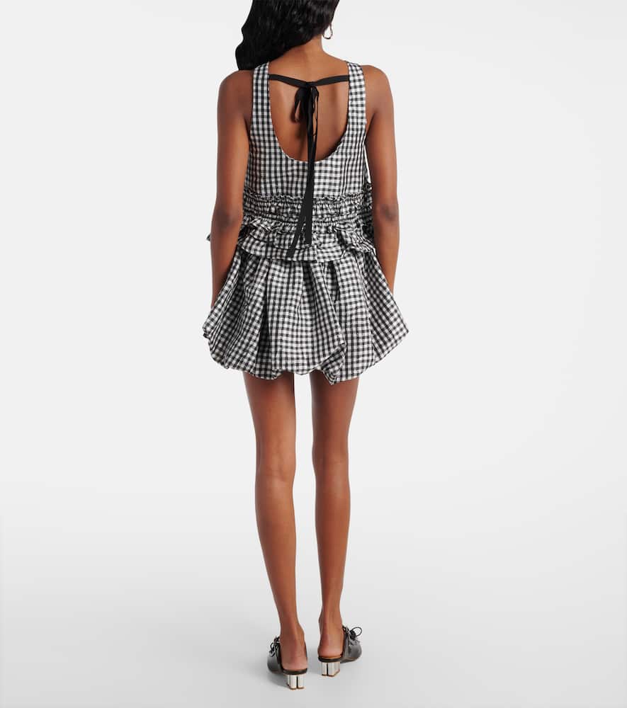 Gingham ruffled top
