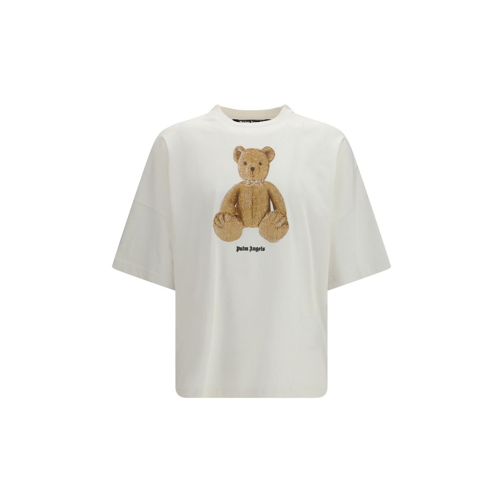 Bear-Print Cotton T-Shirt — White