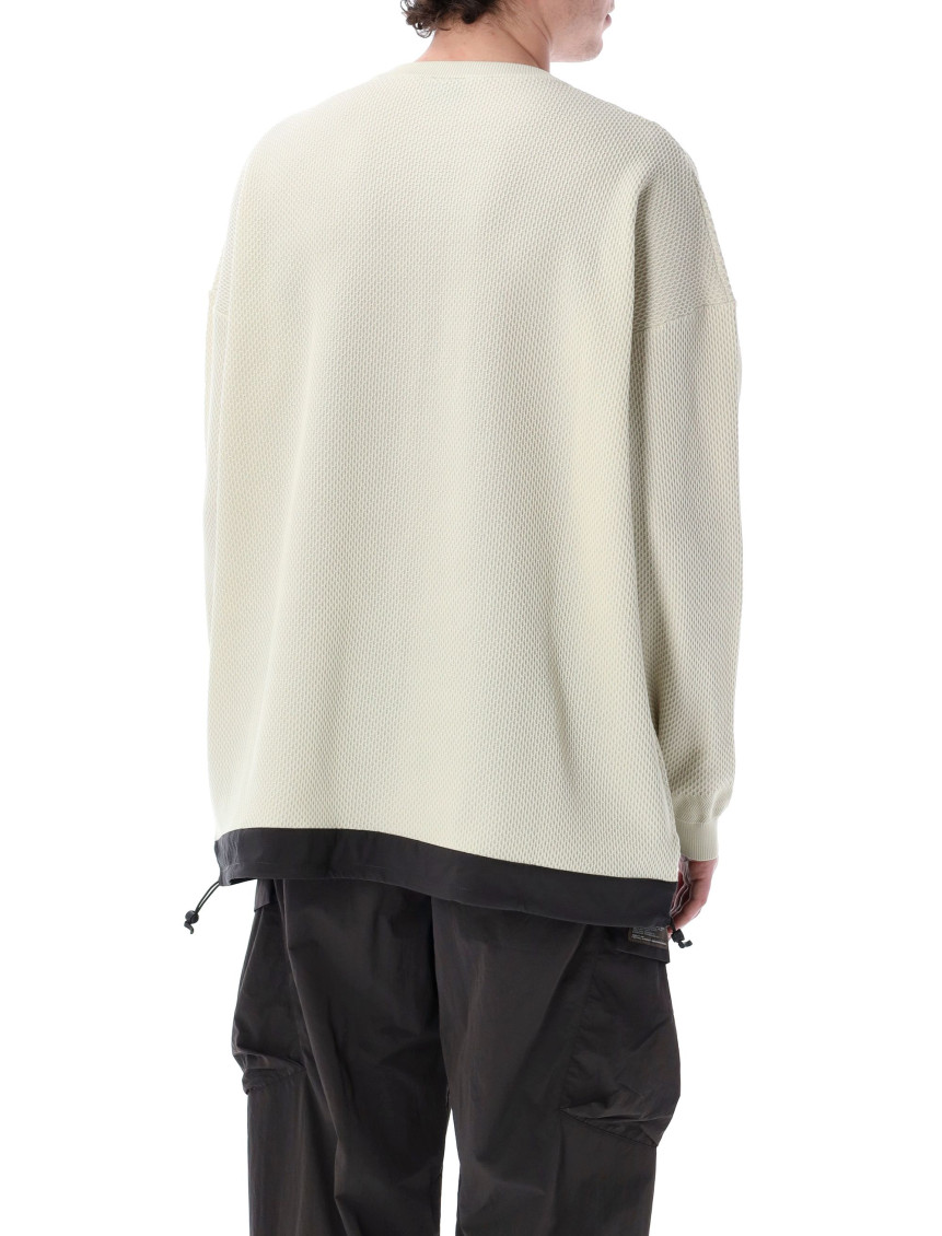 Beige Crewneck Logo Sweatshirt