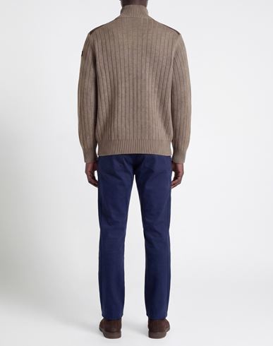 Man Turtleneck Khaki Size L Virgin Wool, Viscose, Cashmere