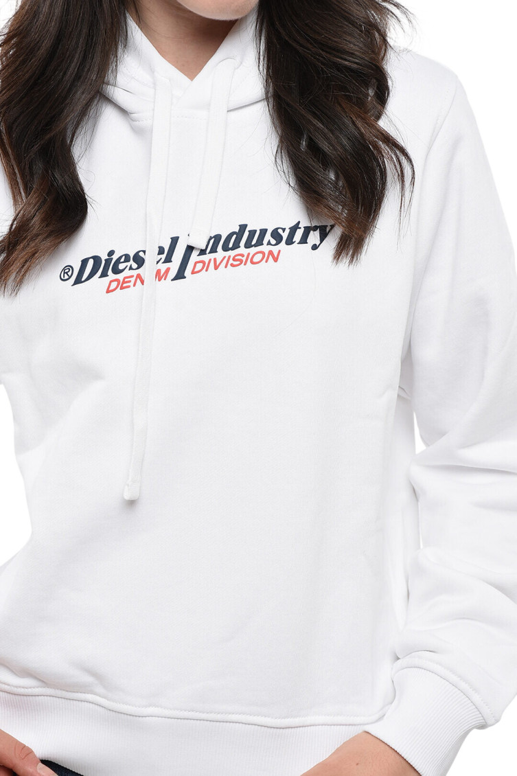 White Logo Hood Sweatshirt