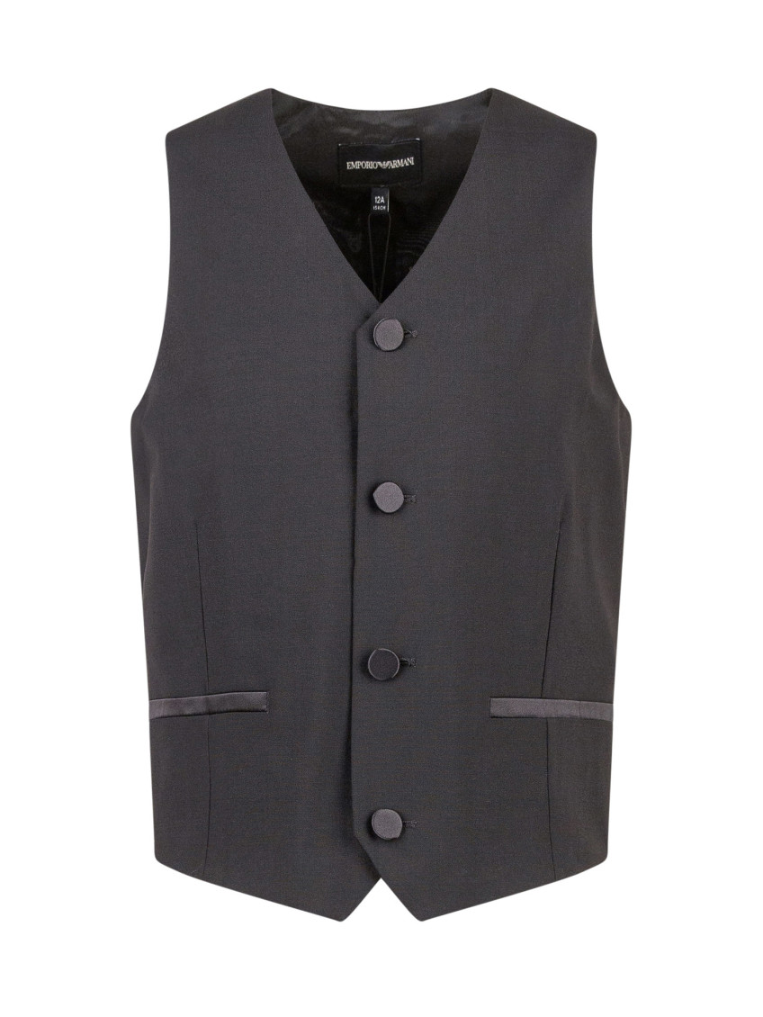 Kids Black Solid Blazer