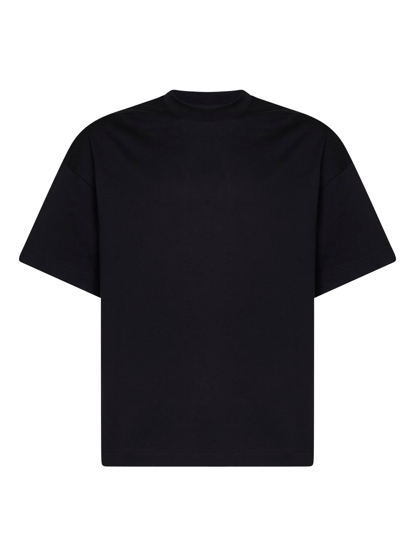 Boxy Cotton T-Shirt — Black