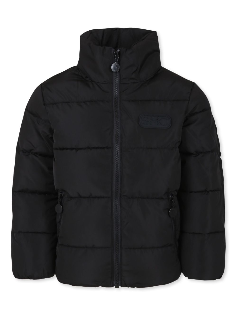 Logo-patch padded jacket - Black