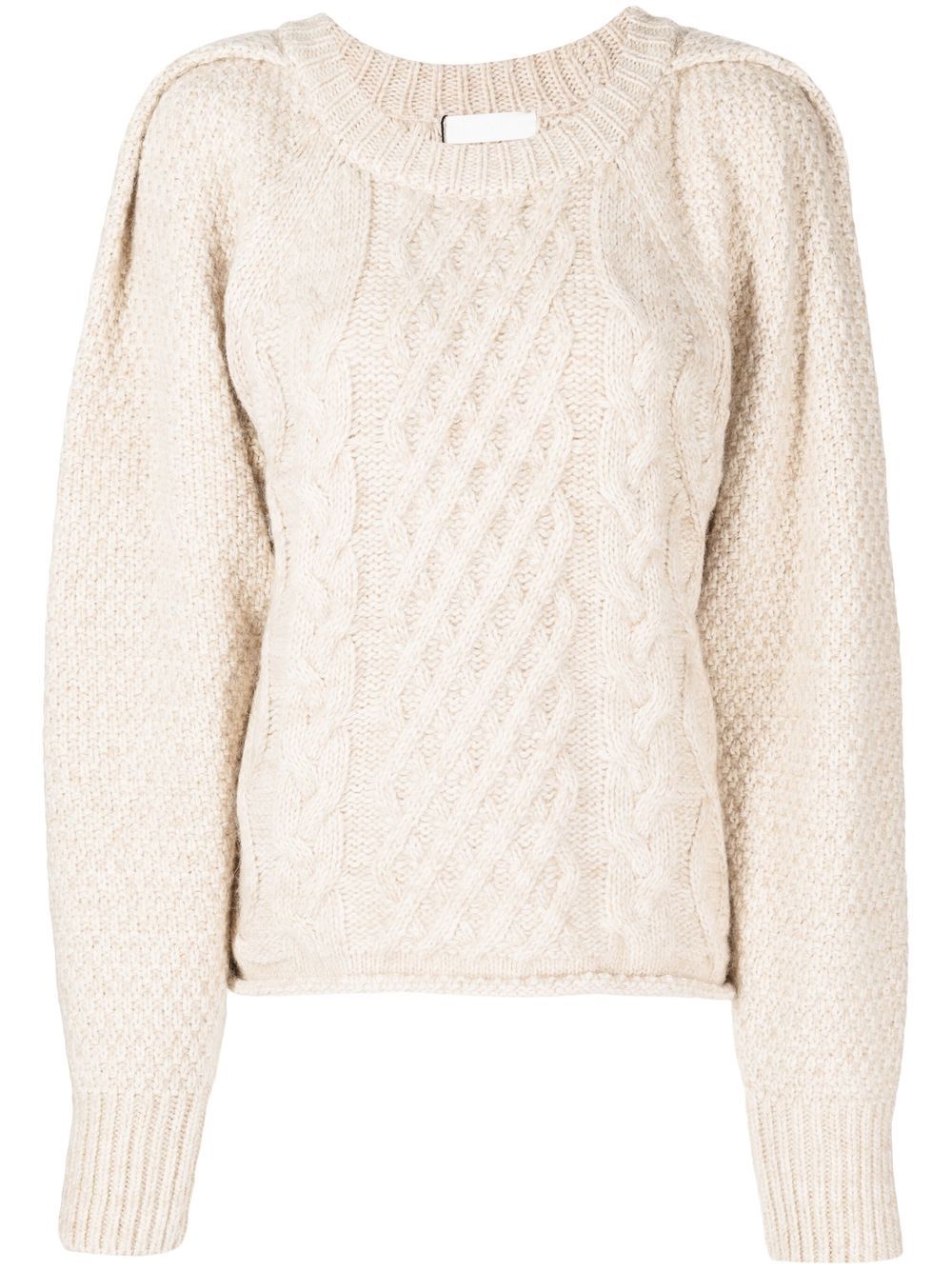 Cable-knit jumper - Neutrals