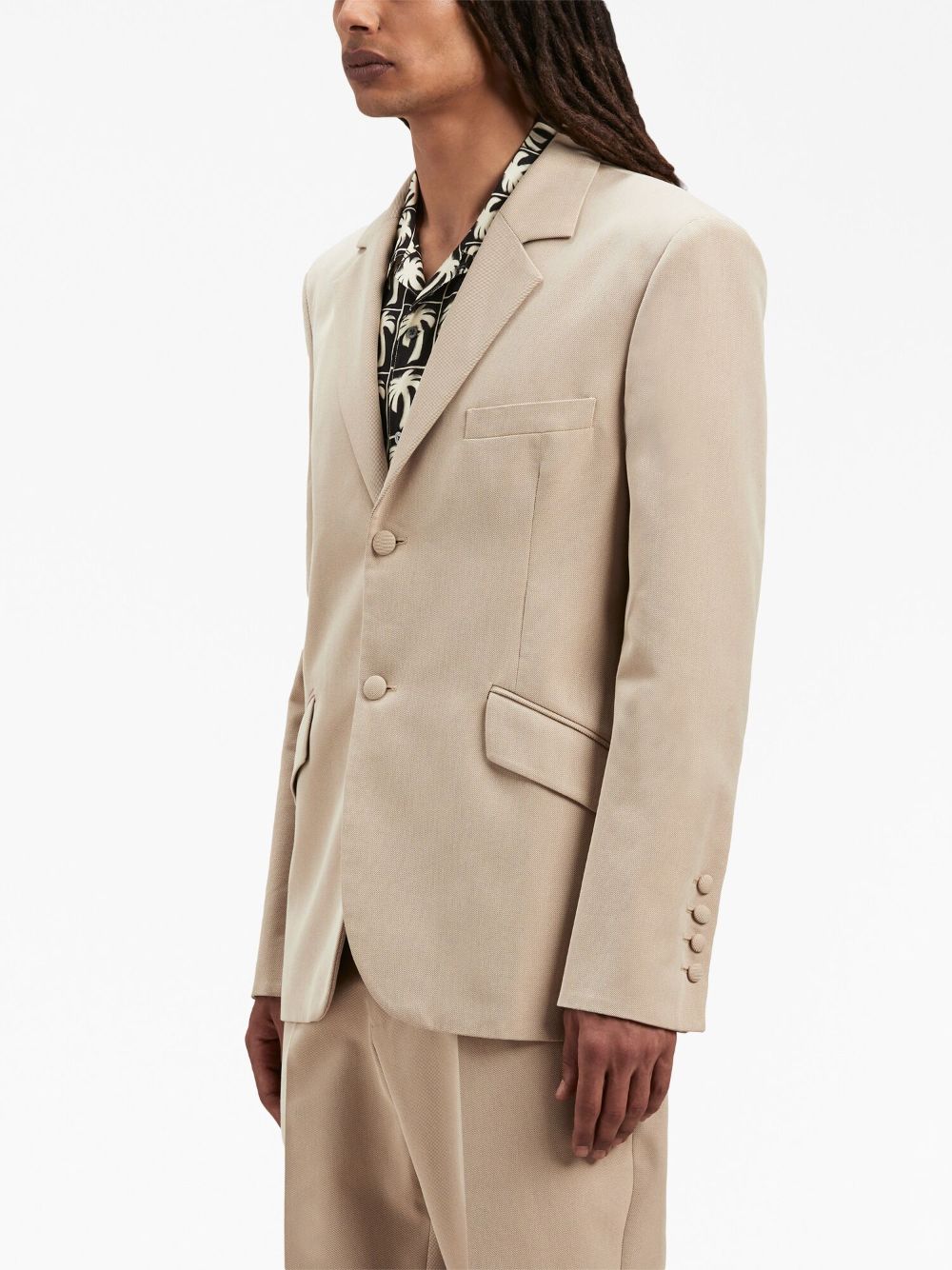 Fitted Retro single-breasted blazer - Neutrals
