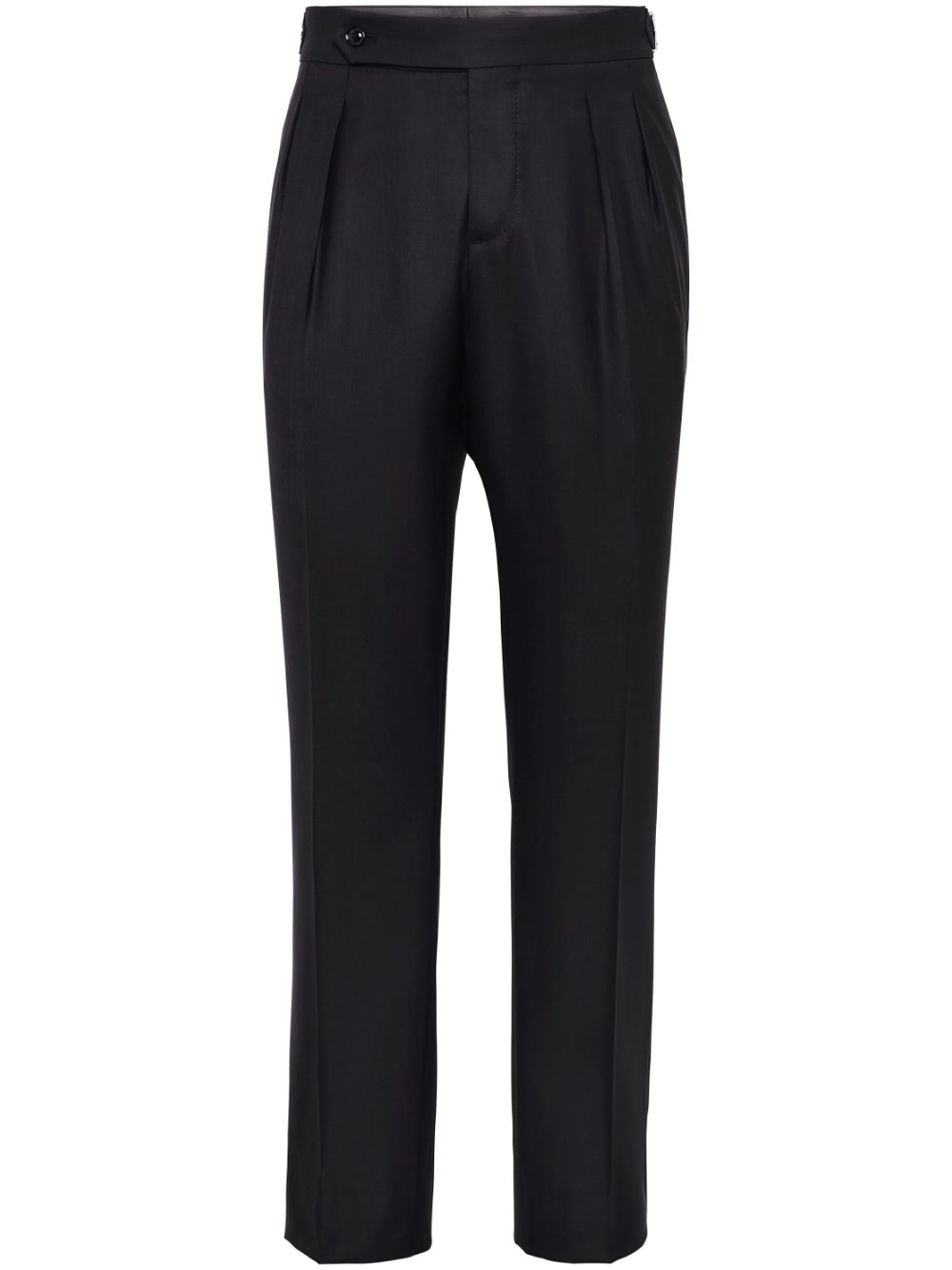Virgin wool-blend trousers - Black