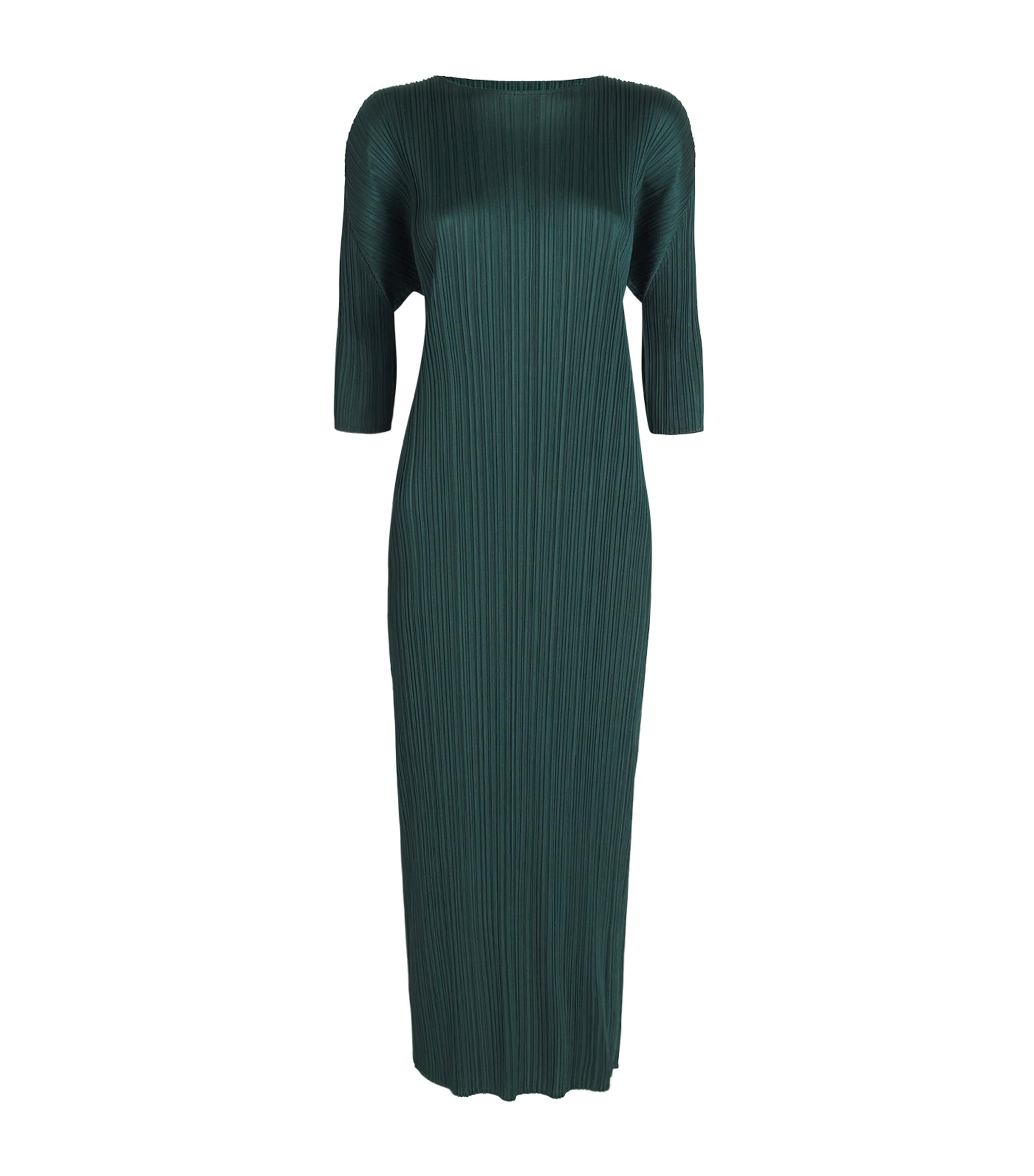 Pleats Please Issey Miyake Merry Bicolor Midi Dress