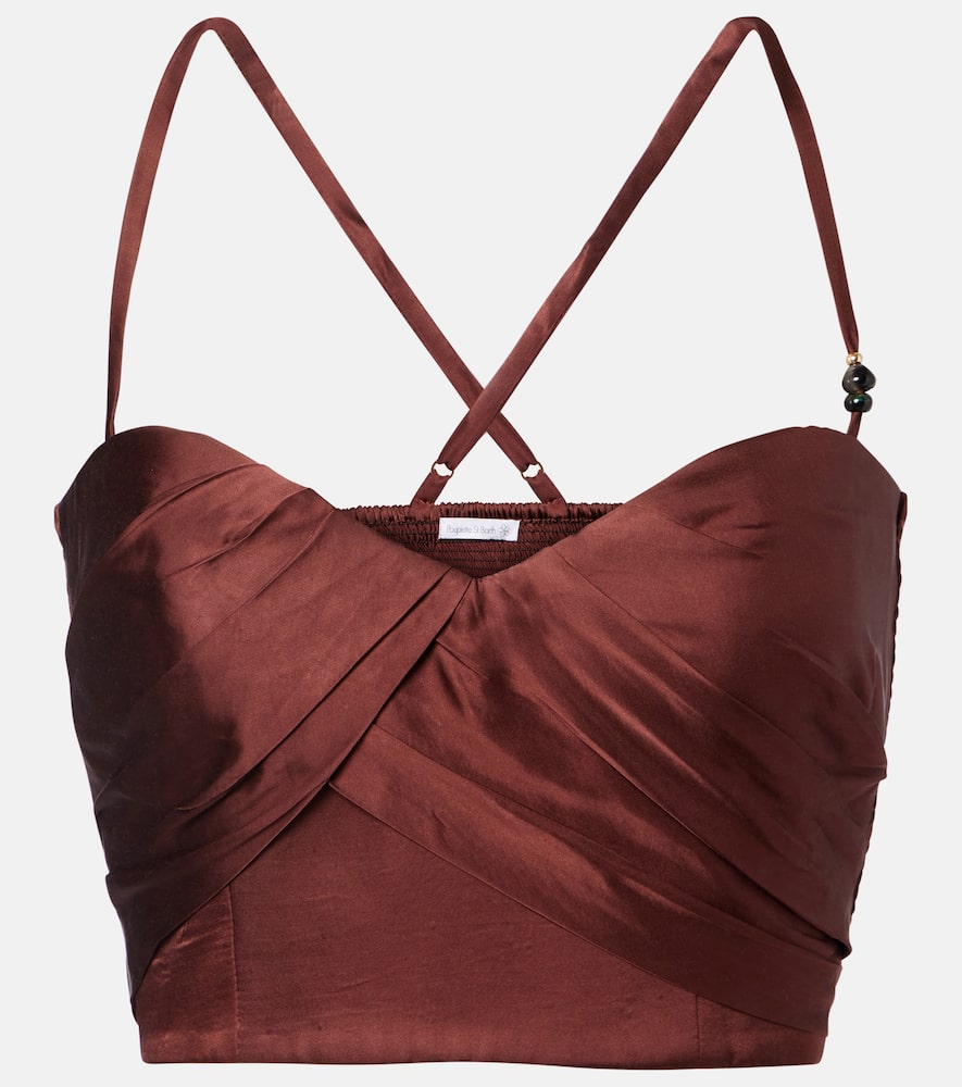 Palmire satin crop top