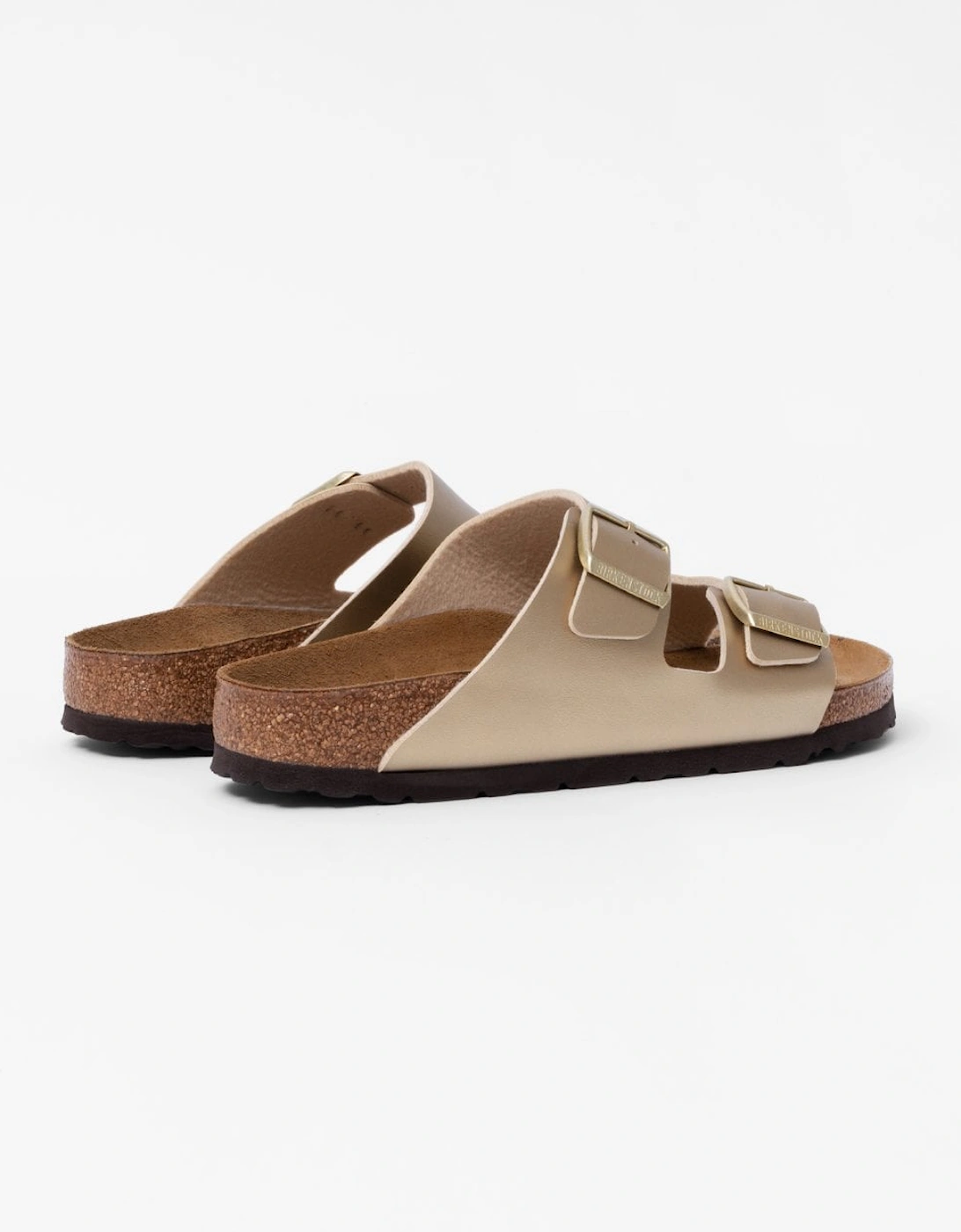Women's Birkenstock Arizona Birko-Flor Metallic Womens Sandals - Gold - : 5.5/C
