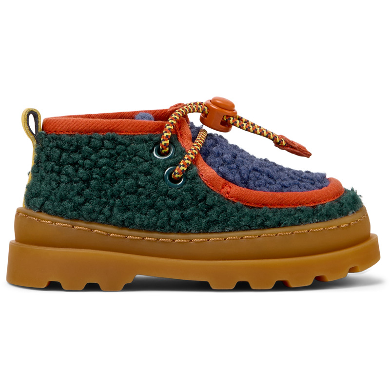 CAMPER Bobo Choses x Camper - Boots for First walkers - Blue,Green,Yellow, 8.5, Cotton fabric/Smooth leather