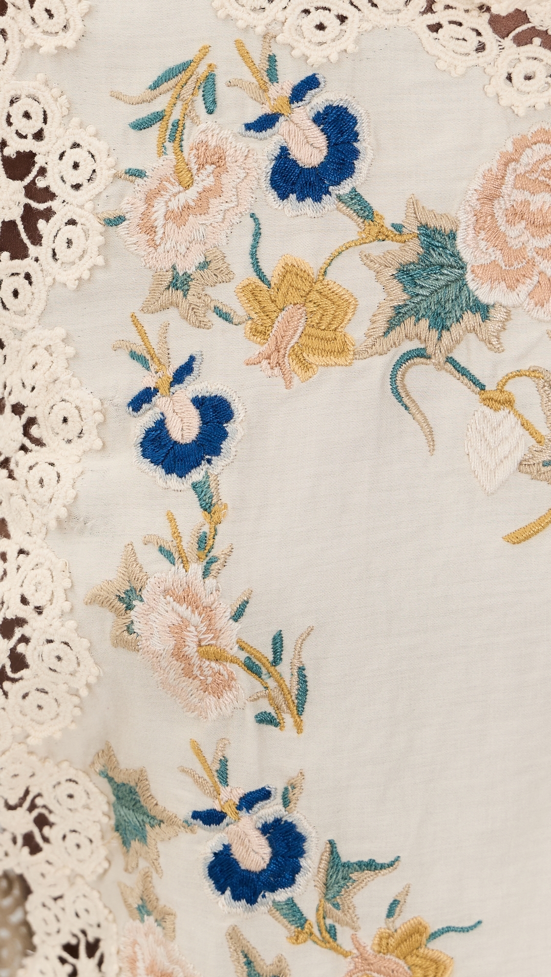 Adonna Embroidered Sleeveless Top Cream