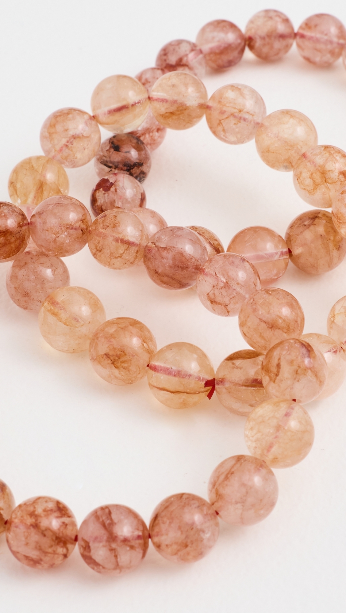 Blush Beaded Bracelet Stack Natural One Size
