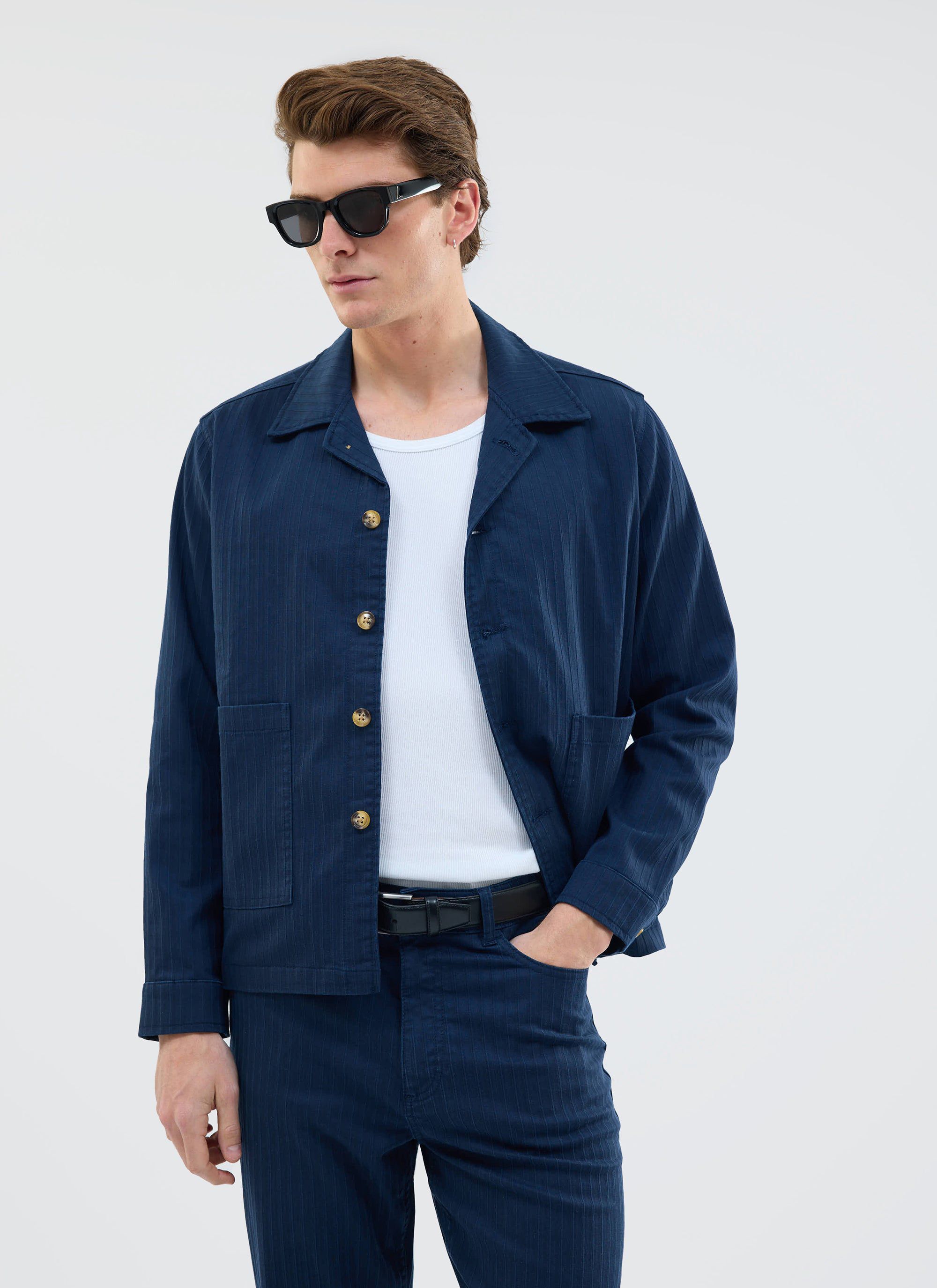 Rocco Overshirt Jacket Cotton Navy