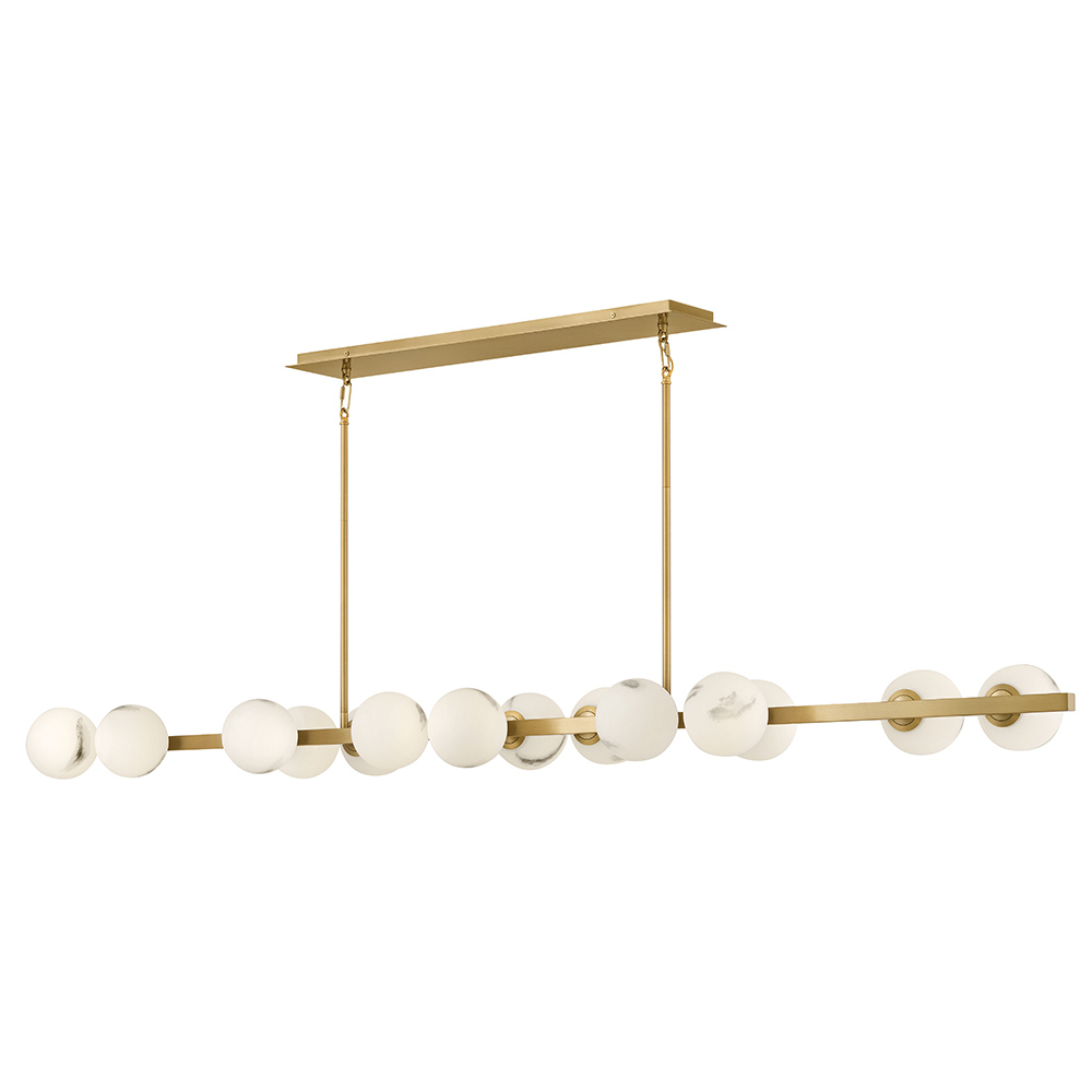 Lacquered Brass LED Linear from the Selene Collection