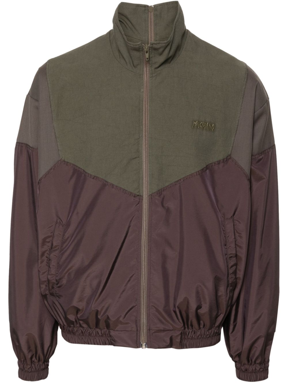 Panelled-design jacket - Green