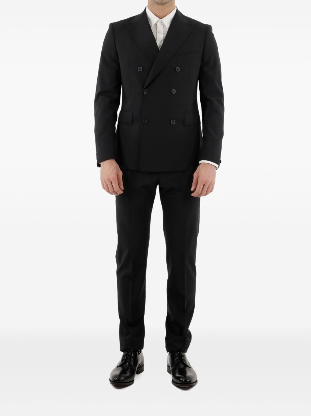 Double-breasted two-piece suit - Black