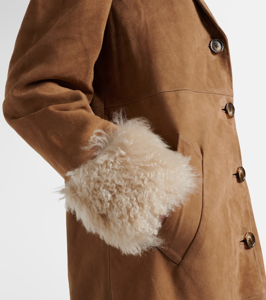 Cienna embroidered suede coat