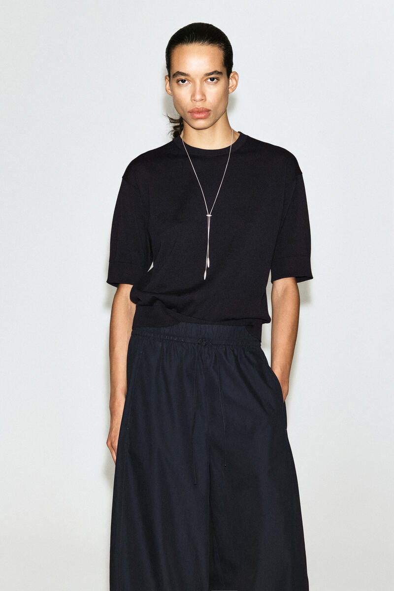 Elasticated Barrel-Leg Pants