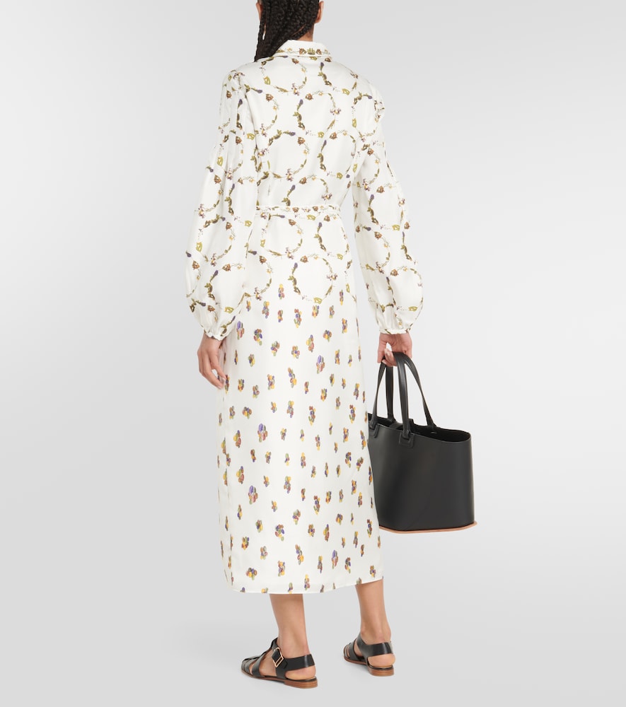 Mauri printed silk twill maxi dress