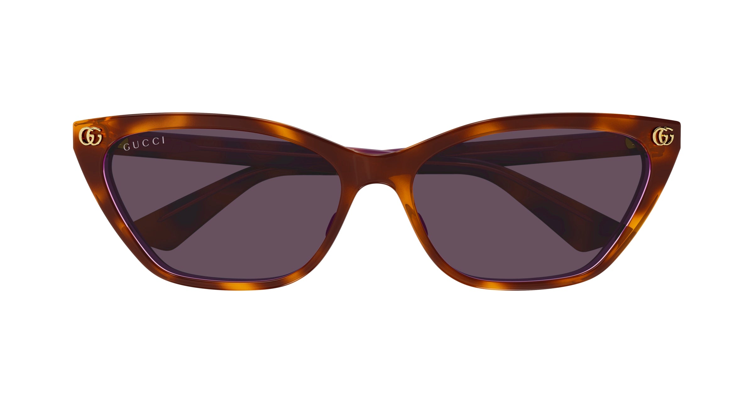 Gucci Woman Gucci GG1815S 004 Sunglasses Acetate Havana Violet Cat Eye