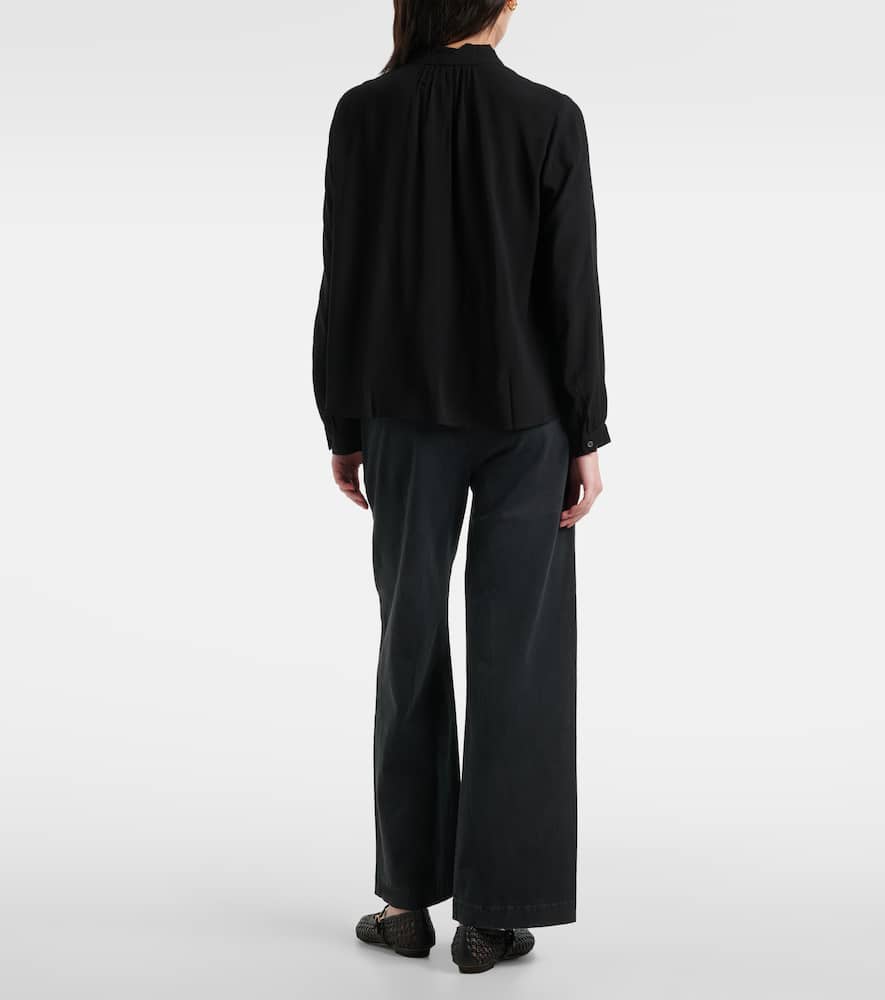 Gabrielle draped rayon challis blouse