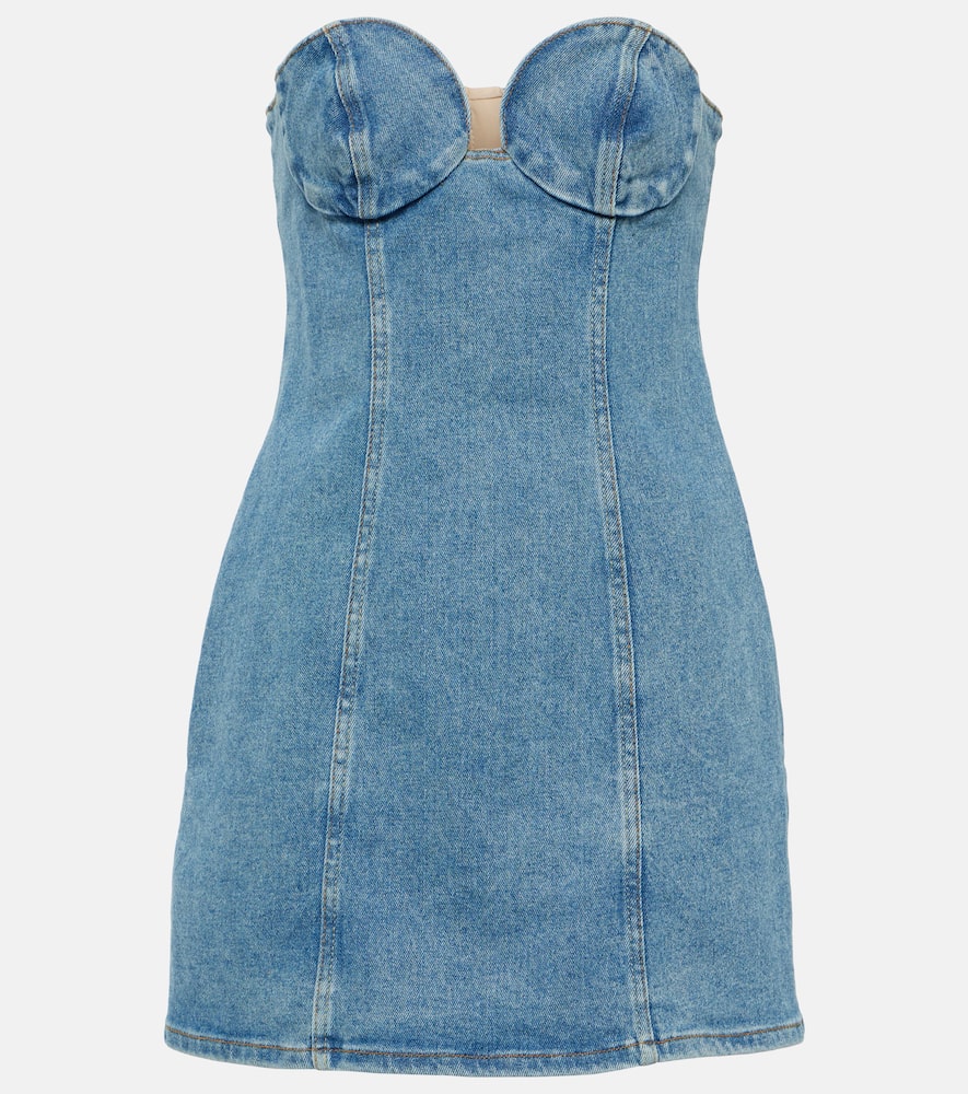 Corset denim minidress